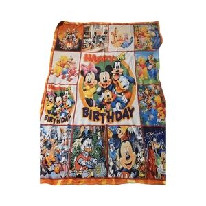 Disney Colorful Happy Birthday Blanket with Mickey and Friends 40" × 60"